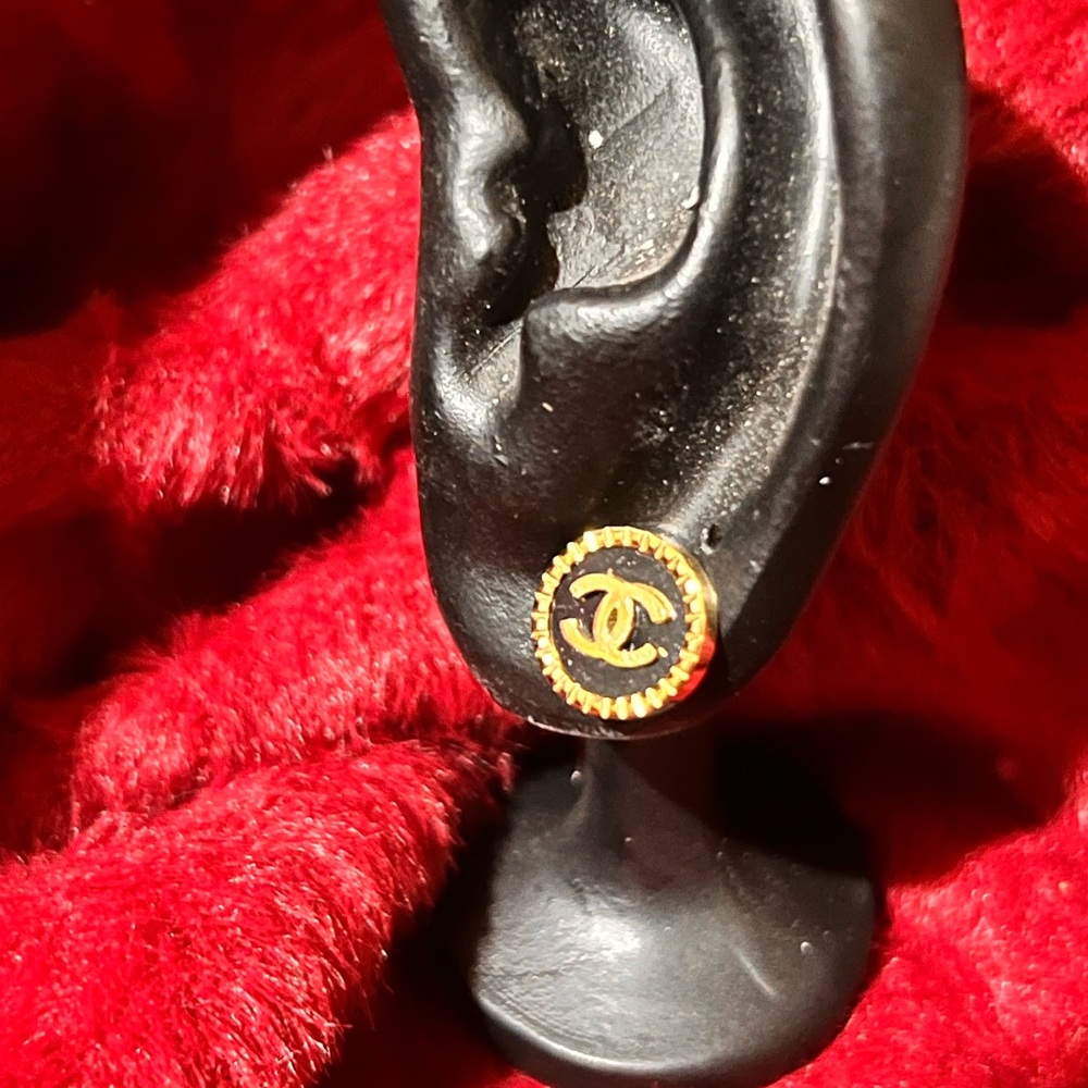 Gold and Black Designer Earrings